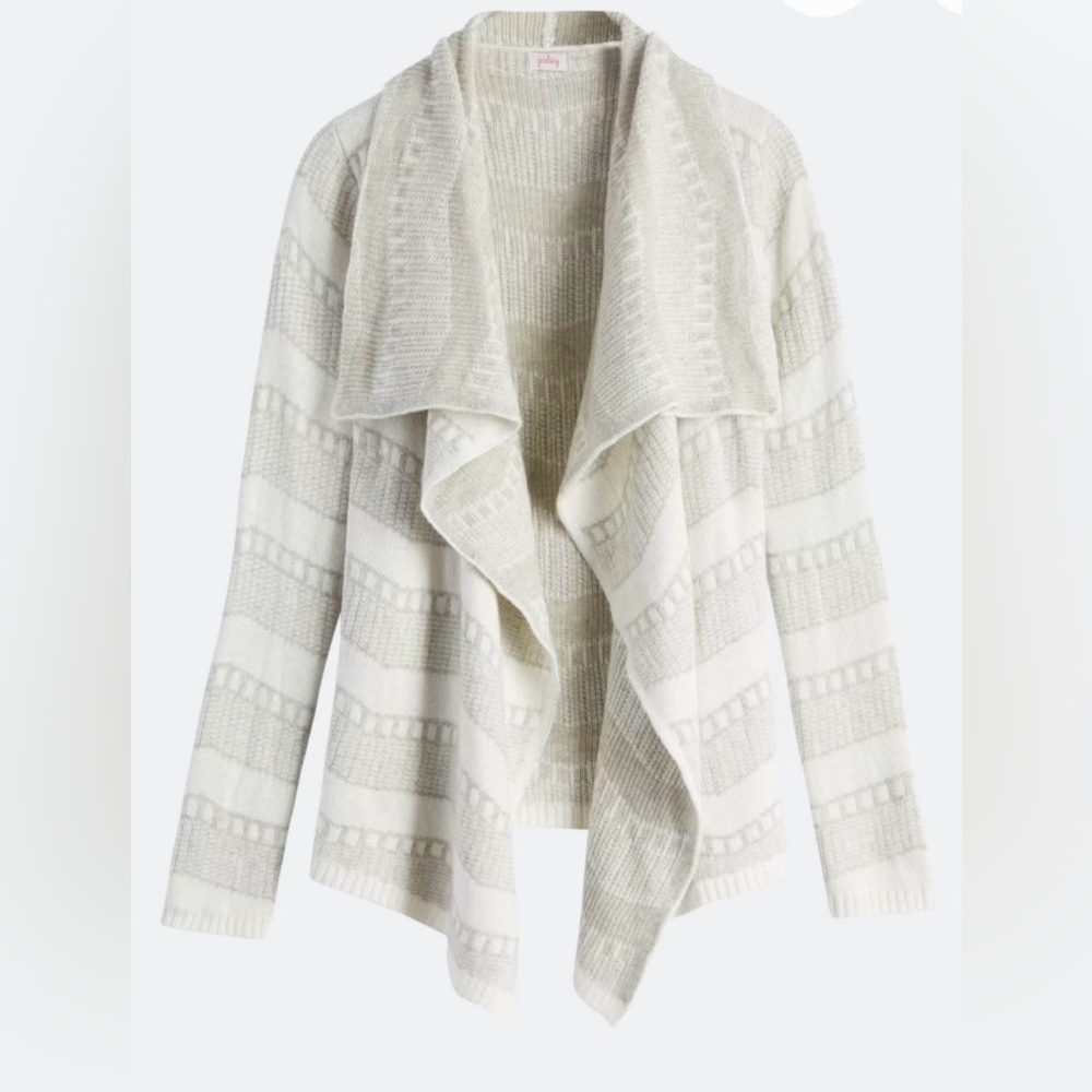 Pixley Cream and Gray Striped Cardigan
